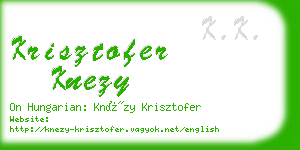 krisztofer knezy business card